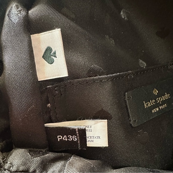 KATE SPADE BRIAR LANE QUILTED MINI CONVERTIBLE BACKPACK BLACK - Picture 6 of 7